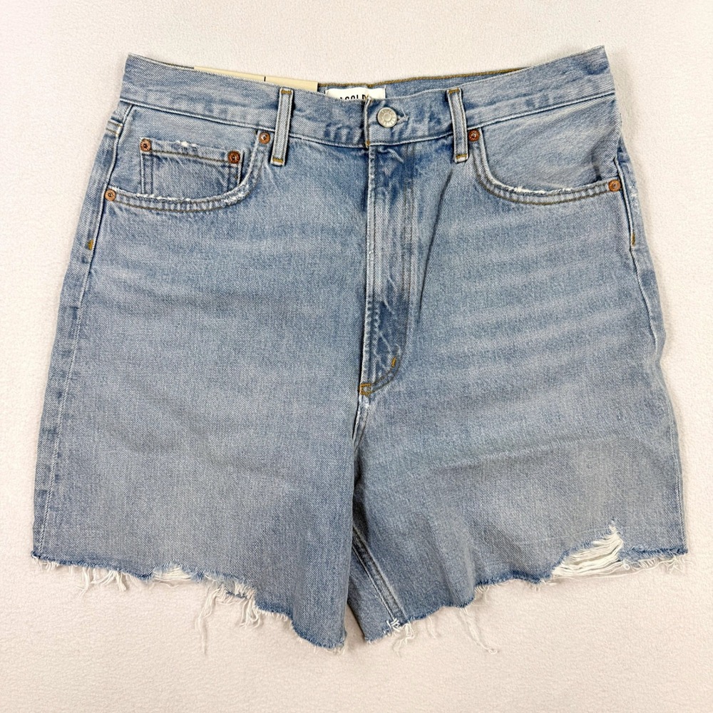 AGOLDE Stella Denim High Rise Baggy Shorts / Size 30 / 'Agreement Fade' NEW